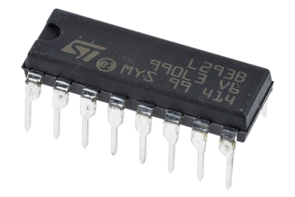 Product image for STMicroelectronics L293B,  Brushed Motor Driver IC, 36 V 1A 16-Pin, PDIP