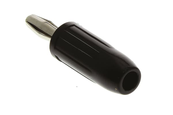 Product image for BANANA PLUG, 15 A, BLACK