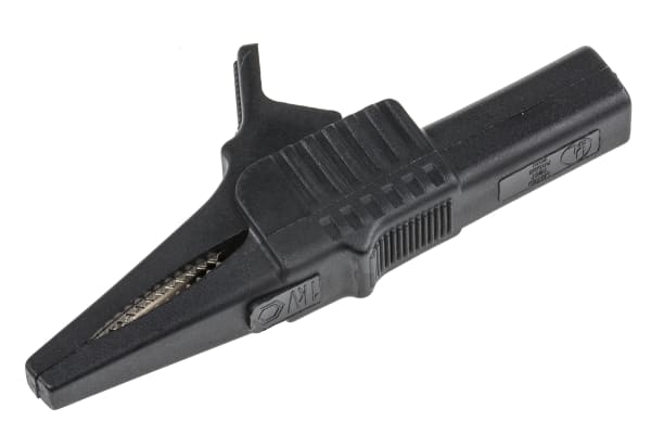 Product image for CROCODILE CLIP INSULATED 4MM BLACK