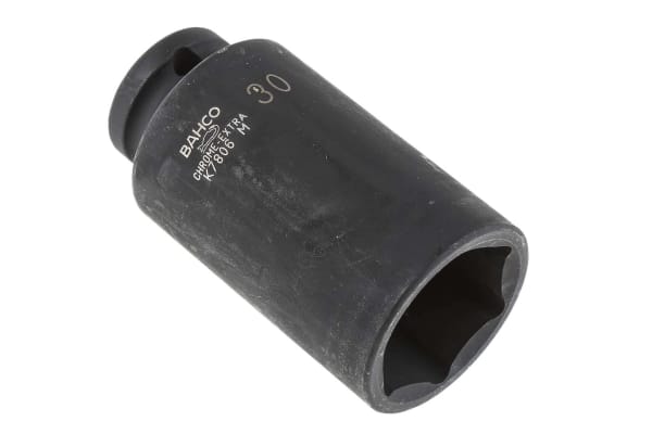 Product image for Bahco 30.0mm, 1/2 in Drive Impact Socket Hexagon, 78.0 mm length