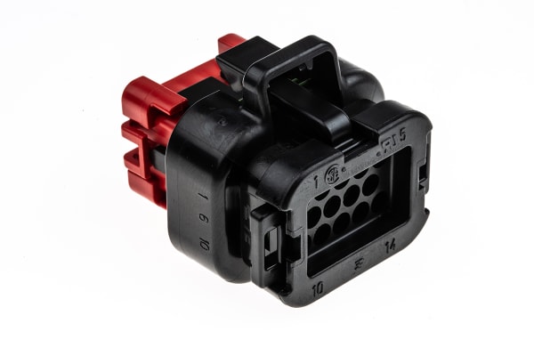 Product image for AMPSEAL 14 way plug housing, black