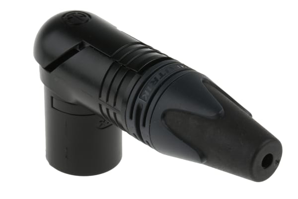 Product image for RX XLR RIGHT ANGLE BLACK CABLE PLUG