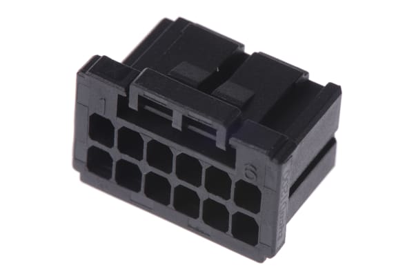 Product image for Housing 12 way 2 row Rec 2.5mm X key D-1