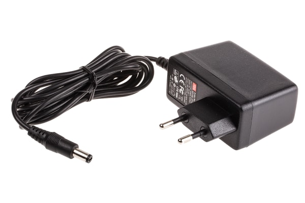 Product image for Power Supply,Euro Plugtop,5V,2.4A,12W