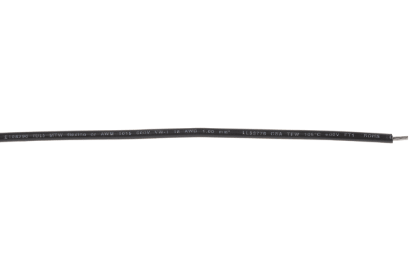 Product image for 1.0mm Panel Wire UL-CSA-HAR 1015 Black