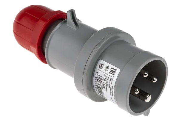 Product image for Glanded plug 3P+E 16A 400V IP44