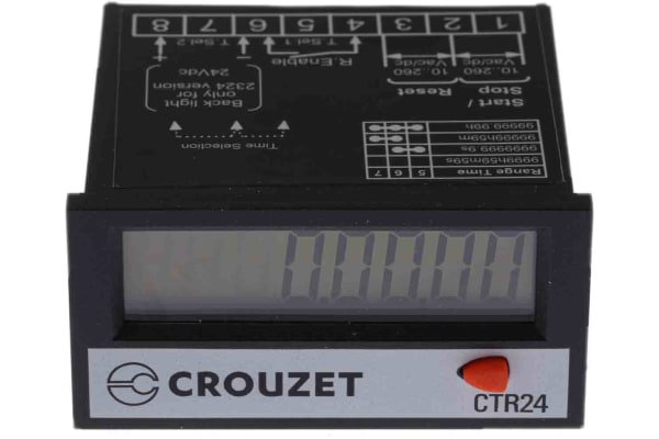 Product image for CTR24 Time Counter, Battery 10-260Vac/dc