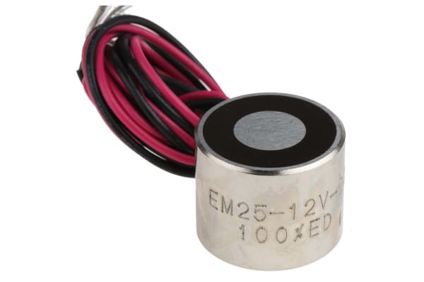 Product image for 25mm Dia. 12V Electro Holding Magnet