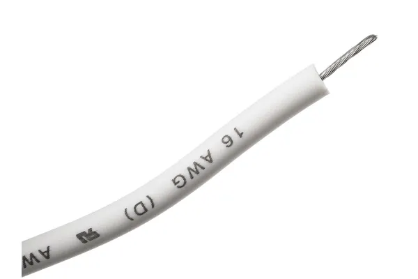 Product image for 40kV Silicone Wire UL3239 White AWG16
