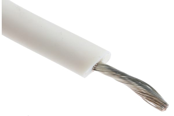 Product image for Alpha Wire White, 3.3 mm² Hook Up Wire Premium Series , 30m