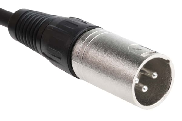 Product image for Black XLR socket to XLR plug cable 5m