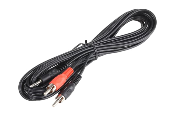 Product image for 3.5mm jack to 2 phono plug cable 3m