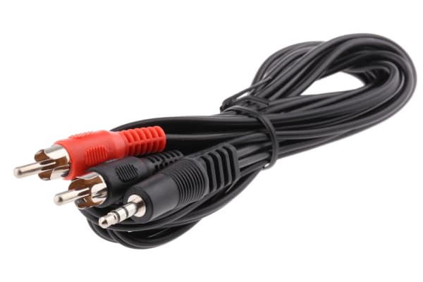 Product image for 3.5mm jack to 2 phono plug cable 2m