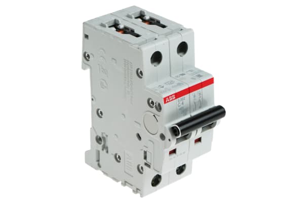 Product image for S200 MCB 4A 2 Pole Type C 6kA