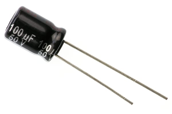 Product image for Capacitor Al Radial EB cap 50V 100uF