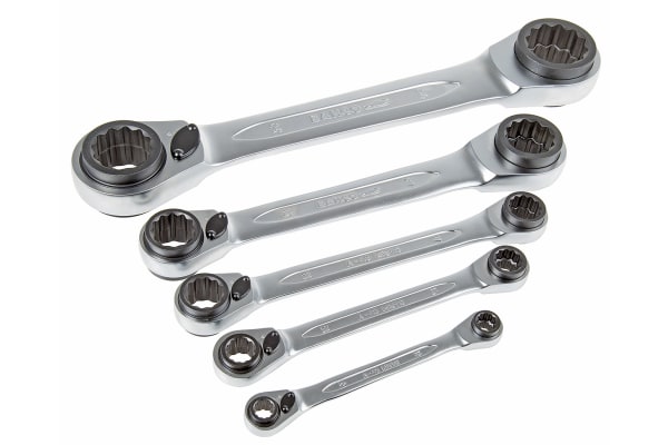 Product image for 5 pce Reversible Ratchet Spanner Set