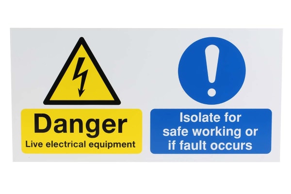 Product image for PP sign 'Danger Live wires',150 x 300mm