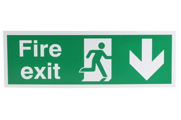 Product image for Plastic FIRE EXIT, Fire Exit, English, Exit Sign