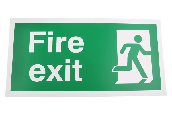 Product image for Plastic FIRE EXIT, Fire Exit, English, Exit Sign