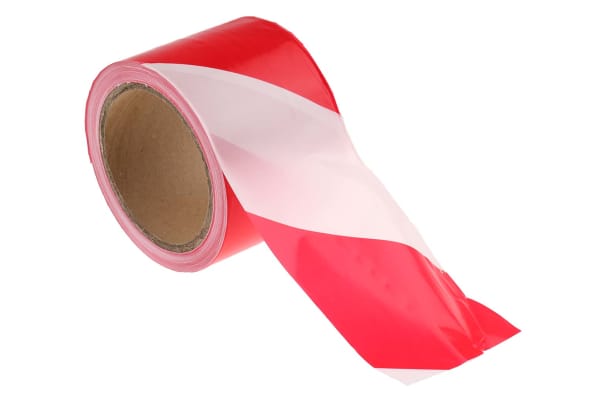 Product image for Barricade tape,White/red, 70mm x 100mm