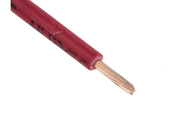 Product image for 2491B 1.0mm red LSHF equipment wire