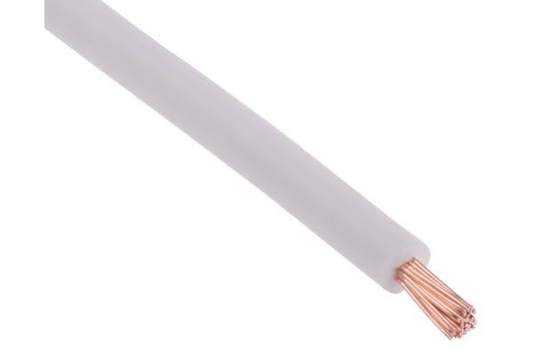 Product image for 2491B 1.0mm white LSHF equipment wire