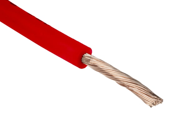 Product image for 2491B 2.5mm red LSHF equipment wire