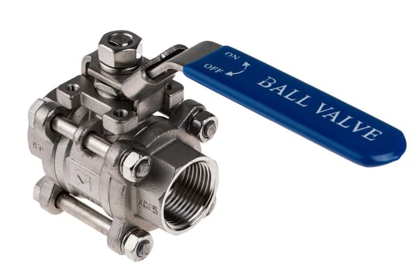 Product image for 3pc Full Bore Ball Valve,1in. S/steel