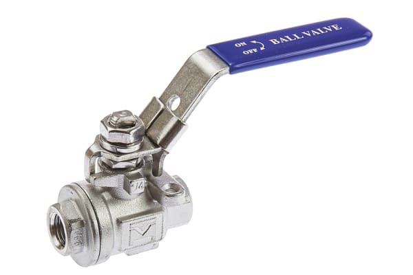 Product image for 2 pc S/steel Ball Valve,1/4in. BSPP F-F
