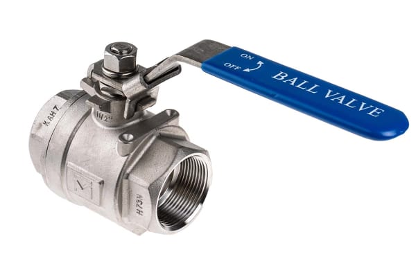 Product image for 2 pc S/steel Ball Valve,1 1/2in BSPP F-F