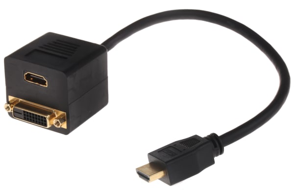 Product image for HDMI MALE TO HDMI F +DVID-F