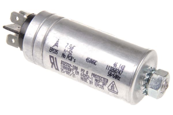 Product image for B32332 MOTOR RUN CAPACITOR 7.5UF 450V