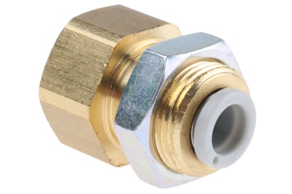 Product image for Bulkhead Connector 6mm to 1/4