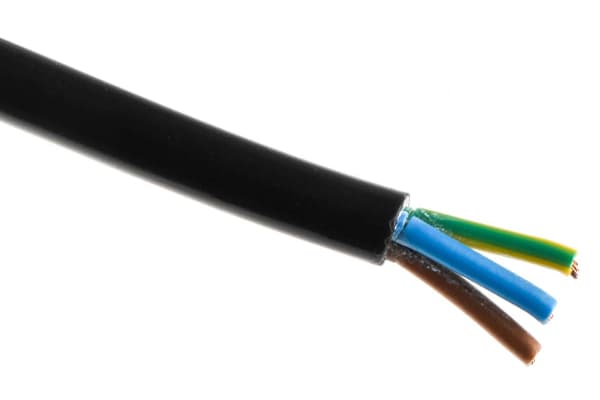 Product image for H03VV-F 2183Y 3 Core 0.75mm Black Cable