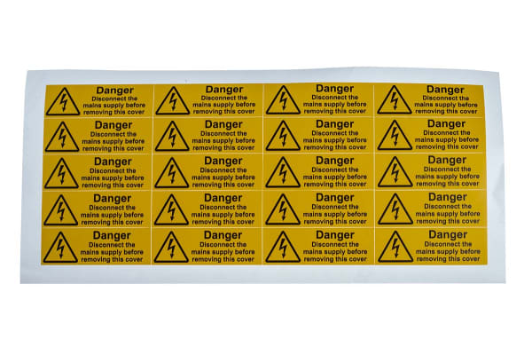 Product image for Disconnect Supply Hazard label ,20x60mm