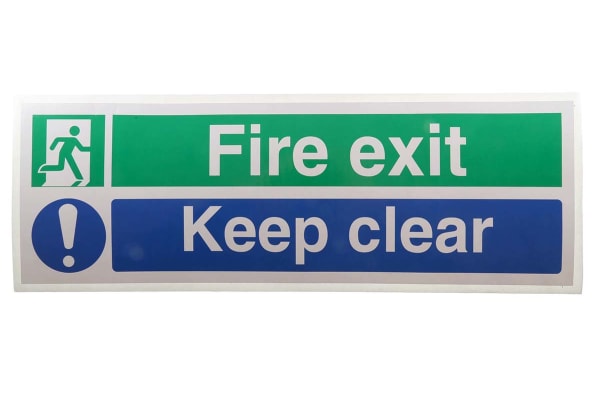 Product image for Fire exit Keep clear Label