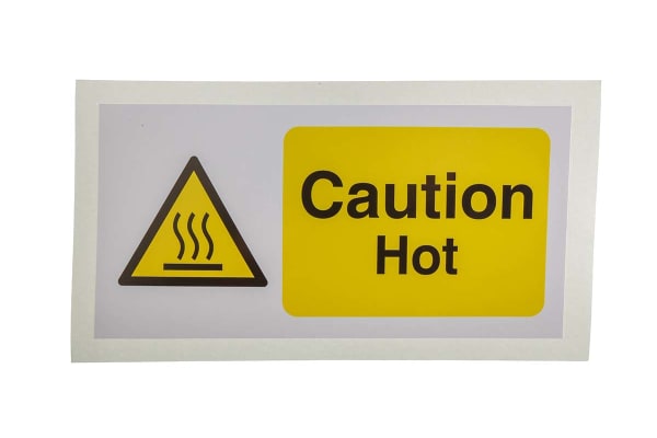 Product image for Caution Hot Label, 200x100mm