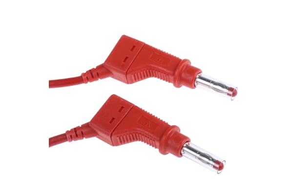 Product image for 4mm test lead, silicone, red,2m