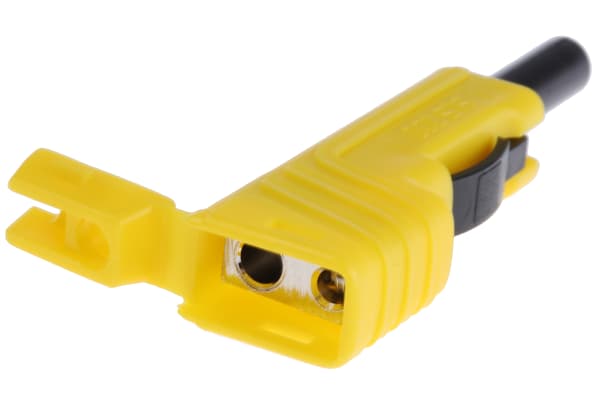 Product image for 4MM SLIDING SLEEVE STACKABLE PLUG,YELLOW