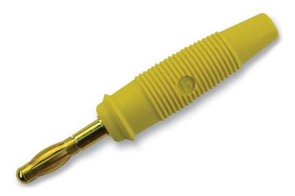 Product image for 4mm gold plate banana plug,yellow,32A