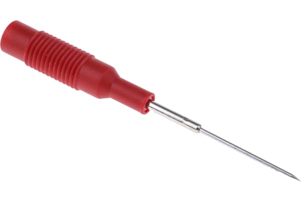 Product image for 4MM NEEDLE POINT TEST PROBE,RED,1A,CAT I