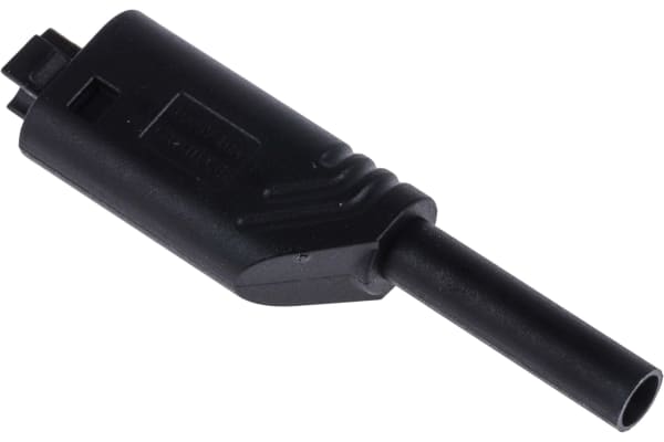 Product image for Hirschmann Test & Measurement Black Male Banana Plug - Solder Termination, 1000V ac/dc, 10A