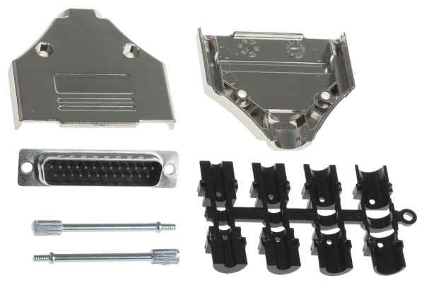 Product image for DSUB PLUG + METALISED HOOD KIT 25WAY