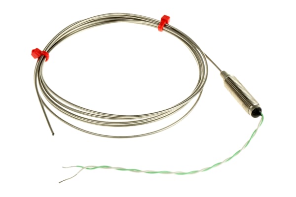 Product image for K s/steel sheath thermocouple,1.5mmx1.5m