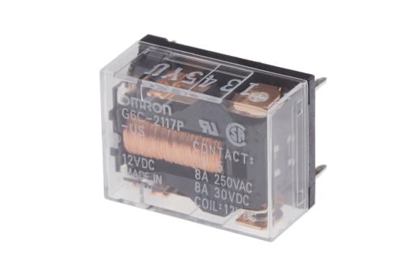 Product image for RELAY POWER 8A SPST-NO + SPST-NC 12VDC