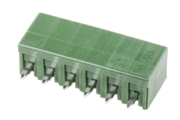 Product image for 6 way 3.81mm terminal block header