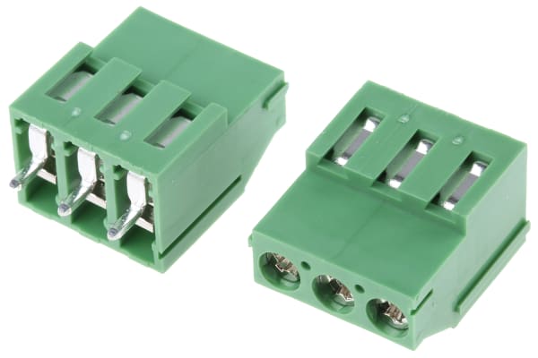 Product image for 3 way PCB terminal block 5.08mm