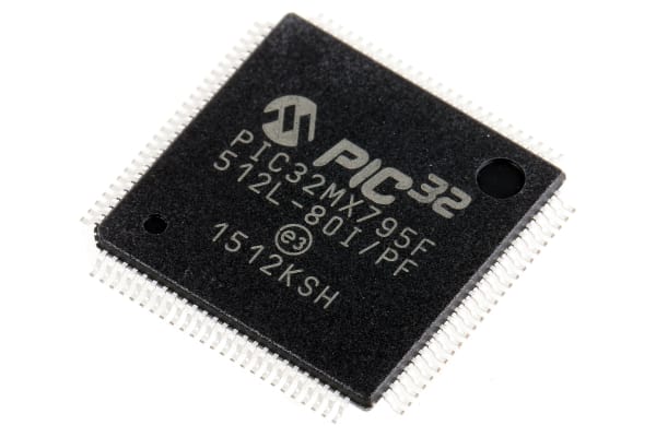 Product image for PIC32, 512K Flash, 128K RAM, 80MHz,