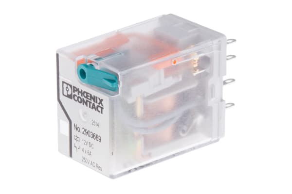 Product image for REL-IR4 Plug In Power Relay 12DC/4X21AU