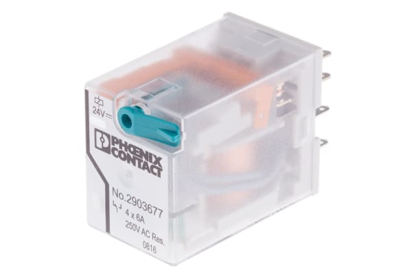 Product image for REL-IR4 Plug In Power Relay 24DC/4X21